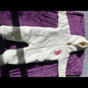 3-6m girls Polo fleece snowsuit